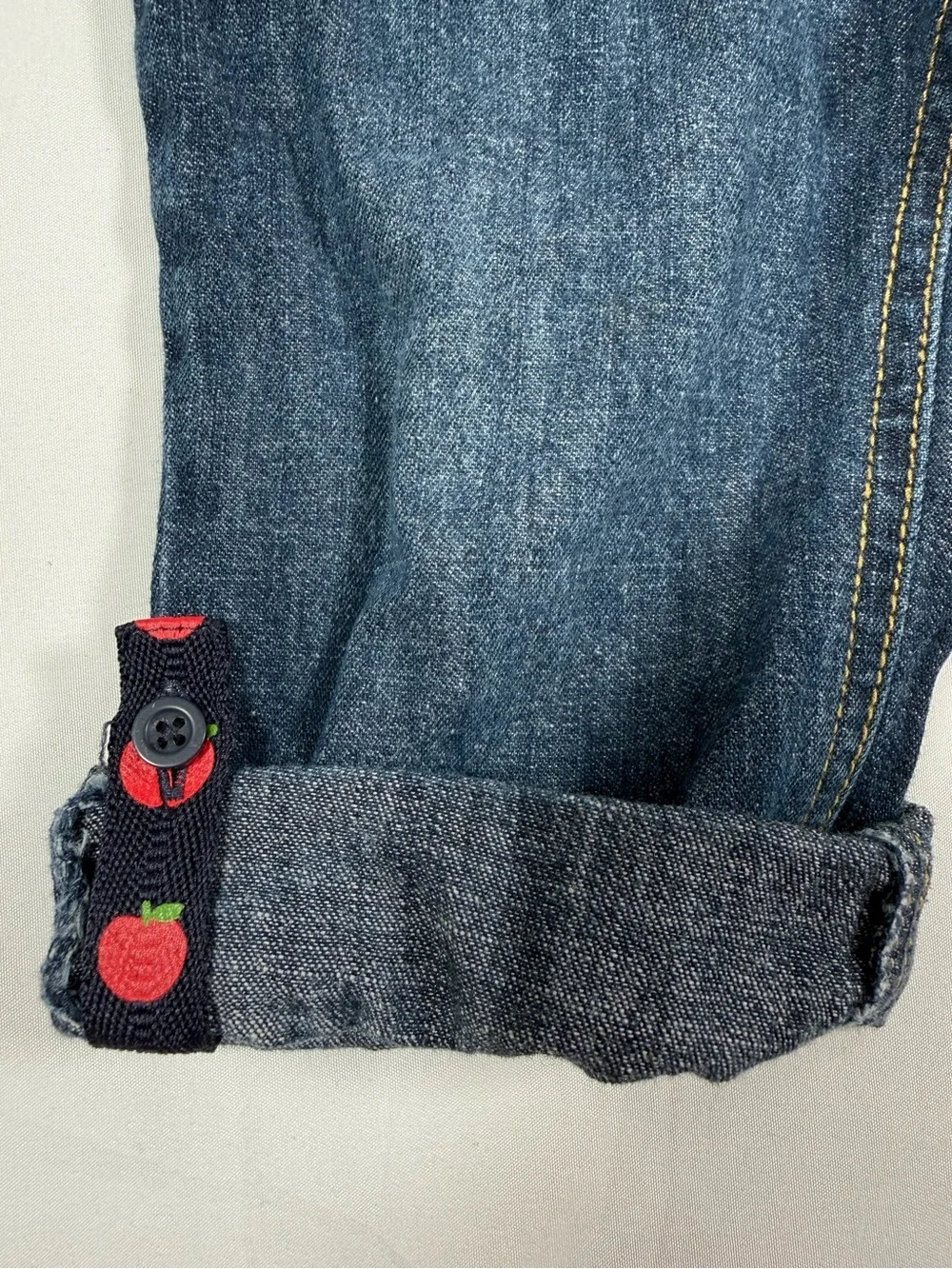 VINTAGE GYMBOREE Girls Apple 2007 Roll Tab Denim‎ Jeans 12-18M Cottagecore Fall